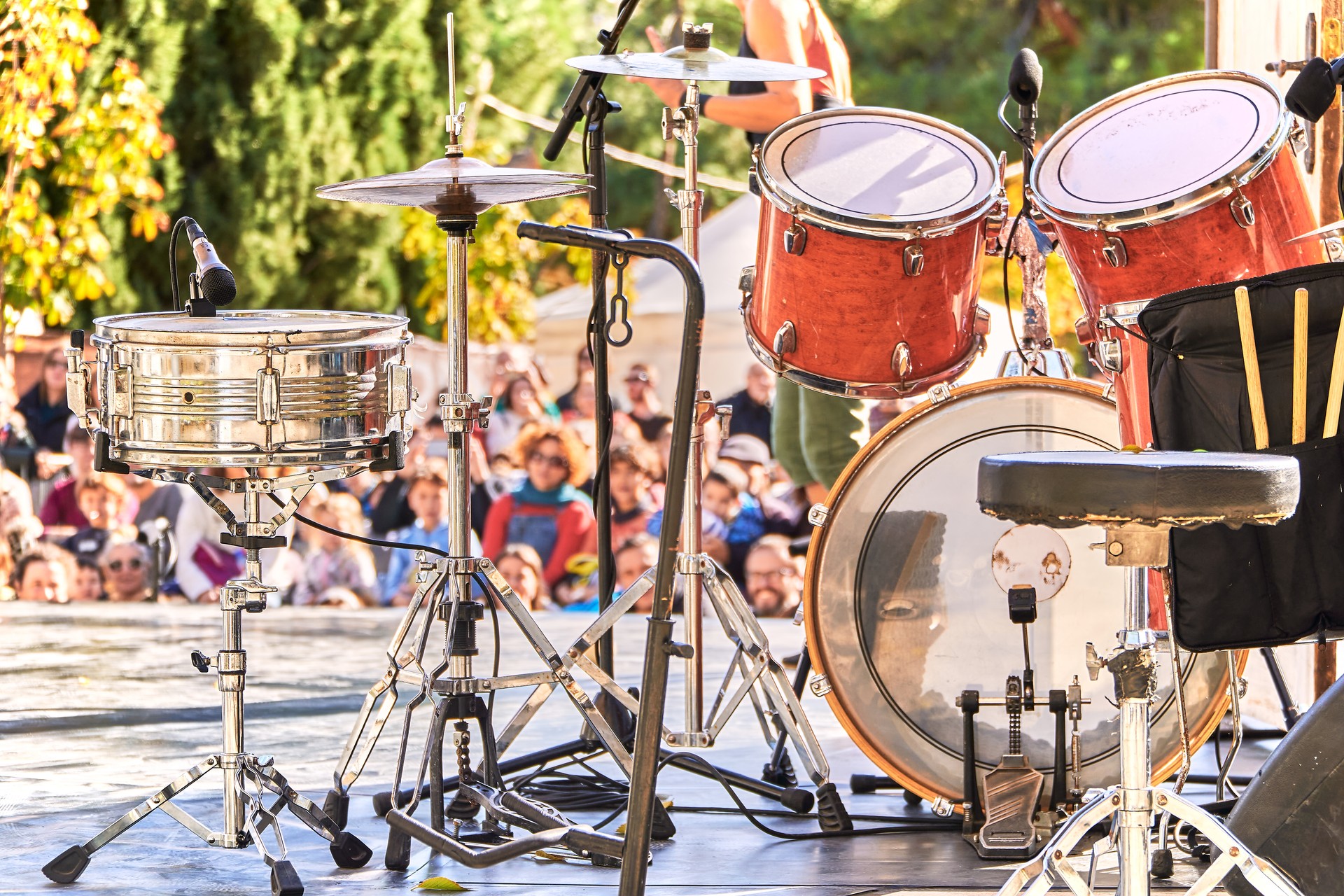 Summer music festival at the park.